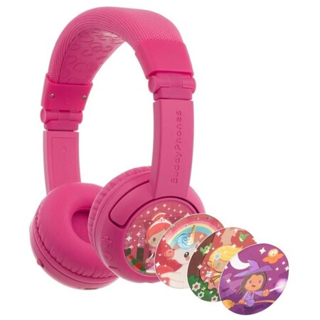 Onanoff BuddyPhones Play Plus rose pink детские bluetooth-наушники с микрофоном: характеристики и цены