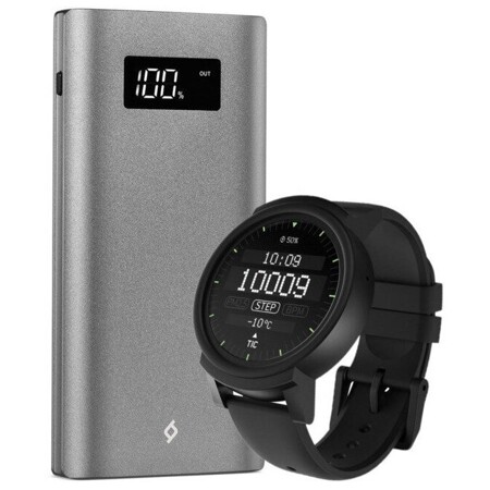 Комплект Часы TIC Watch Е black и АКБ TTEC 10000мАч LCD: характеристики и цены