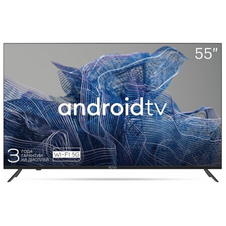 KIVI 55U740NB (4K UHD 3840x2160, Smart TV) черный / LED-телевизор / Android-TV: характеристики и цены
