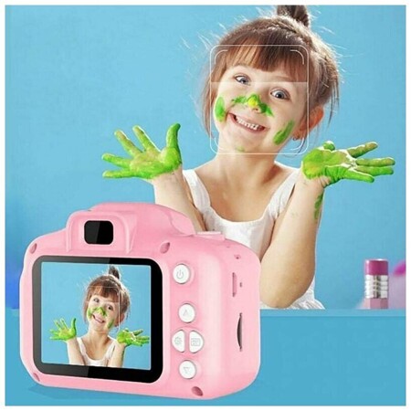 Детская цифровая камера фотоаппарат 1080p Kids Camera розовая: характеристики и цены