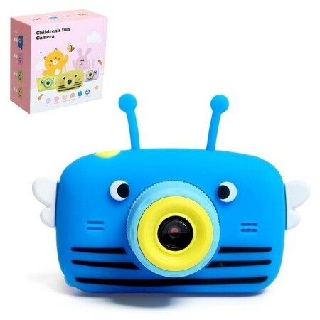 Market-Space Детский фотоаппарат "Пчёлка", с селфи камерой, цвет синий: характеристики и цены