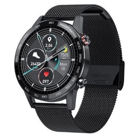 Microwear Cмарт часы Smart Watch L16 (Металлический черный ремень): характеристики и цены