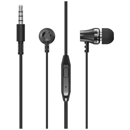 Earldom ET-E56, микрофон, кнопка ответа, кабель 1.1м, цвет: чёрный: характеристики и цены