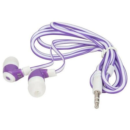 Наушники проводные ELTRONIC 4433 Color Trend Hip-Hop вакуумные белый/фиолетовый: характеристики и цены