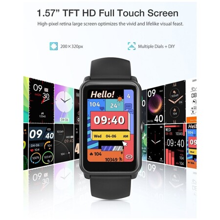 BlitzWolf BW-AH2 Smart Wristband Black: характеристики и цены