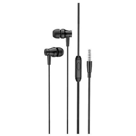 Наушники Borofone BM67 Talent, вакуумные, микрофон, Jack 3.5 мм, кабель 1.2 м, чёрные: характеристики и цены
