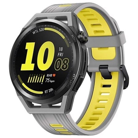 HUAWEI Смарт-часы HUAWEI GT Runner RUN-B19 Grey DP Fiber / Grey S. Silicone: характеристики и цены