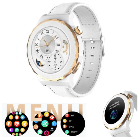Умные смарт часы женские, Premium A3 mini / Smart Watch 2023 / New Series 1'35 (iOS/Android) магнитная зарядка, звонки, Bluetooth (gold), золотые: характеристики и цены