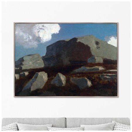 Репродукция картины на холсте Landscape with Rocks, near Royan, 1875г. Размер картины: 75х105см: характеристики и цены