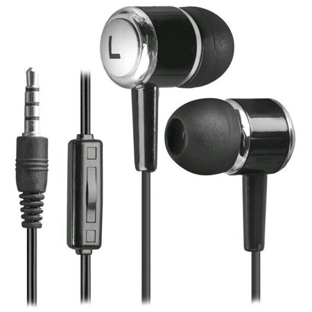 Наушники Pulse 427, вакуумные, микрофон, 105 дБ, 32 Ом, 3.5 мм, 1.2 м, чёрные: характеристики и цены