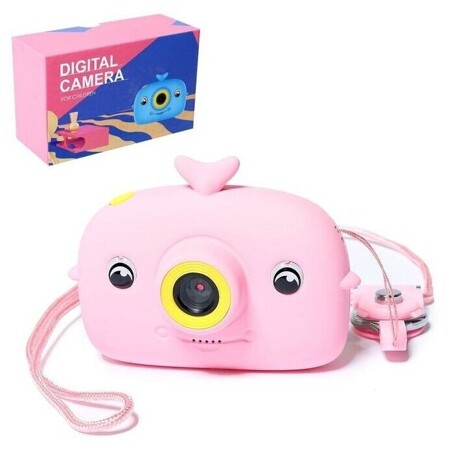Детский фотоаппарат "Кит", цвет розовый: характеристики и цены