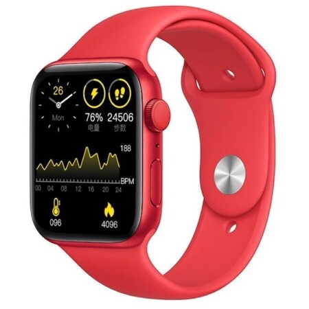 Умные часы Smart watch M26 Plus красные / Смарт-часы M26 Plus с полноразмерным экраном и активным колесиком, 44mm: характеристики и цены