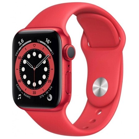 Apple Watch Series 6, 40 мм, корпус из алюминия, спортивный ремешок (PRODUCT)RED: характеристики и цены