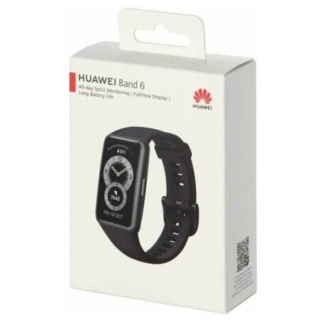 Huawei Band 6, 1.47", Amoled, WR50, BT 5.0, 180 мАч, черный./В упаковке шт: 1: характеристики и цены