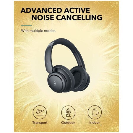 Anker Life Q35 Wireless Active Noise Cancelling Headphones Obsidian Black (A3027Р11): характеристики и цены