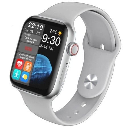 X7 Pro Max / Smart Watch 45мм, Series 7+ 2022 (iOS/Android), голосовой помощник, разделение экрана, беспроводная зарядка (Серебристый): характеристики и цены