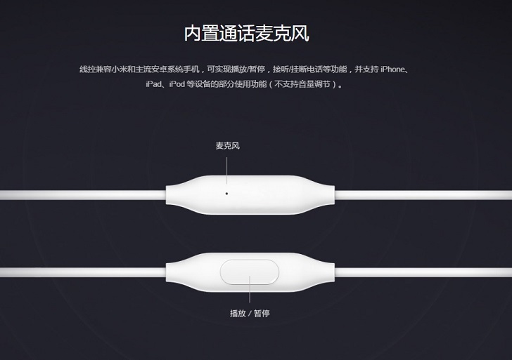 Xiaomi's Piston Fresh headphones mic and button