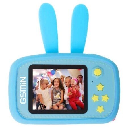 GSMIN Fun Camera Rabbit с играми (Голубой): характеристики и цены