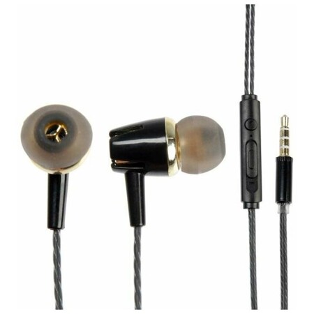 OXION HS110BK, вакуумные, микрофон, 116 дБ, 32 Ом, 3.5 мм, 1.1 м, черные: характеристики и цены