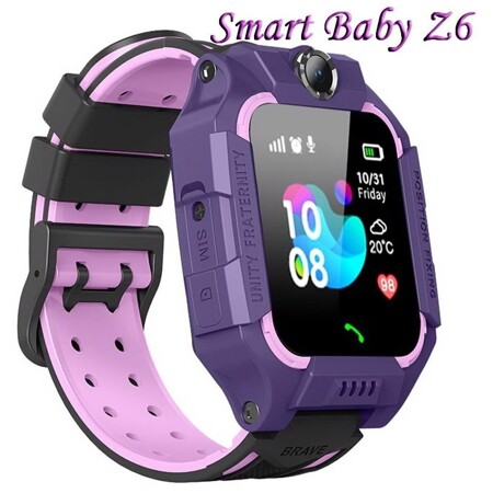 Смарт-часы Smart Baby Z6, GPS, фиолетовые: характеристики и цены