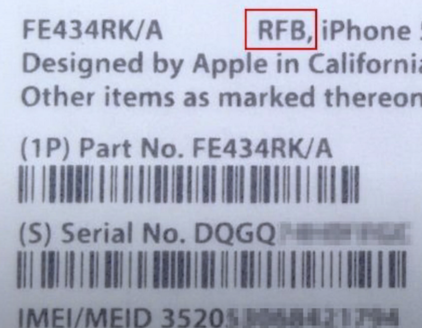 Как проверить айфон на оригинальность по коробке. Серийный номер iphone 11 восстановленный. Серийный номер восстановленного айфона 11. Айфон RFB серийный номер. Как понять что айфон восстановленный 11.