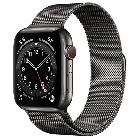 Apple Watch Series 6 GPS + Cellular 44mm Graphite Stainless Steel Case with Milanese Loop (Graphite): характеристики и цены