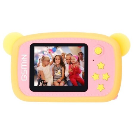 GSMIN Fun Camera Bear с играми (Розово-оранжевый): характеристики и цены