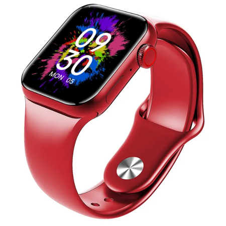 Смарт часы Smart Watch М16 plus/X22 44mm, красные, с функцией измерения пульса и давления, с шагомером. Активное колесико: характеристики и цены